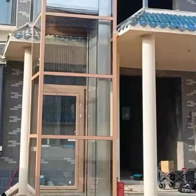 مصعد منزلي هيدروليكي 304 من الفولاذ المقاوم للصدأ 5 طوابق ، تصميم بلا حفرة