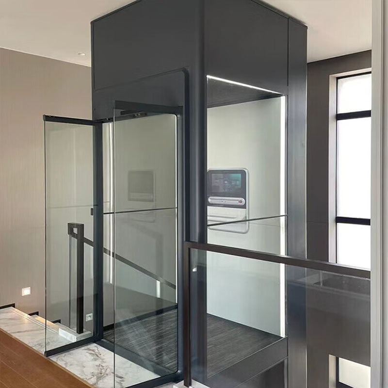 مصعد منزلي داخلي/خارجي يعمل بآلية اللولب - من 500 كجم إلى 5 طن، ارتفاع 15 مترًا