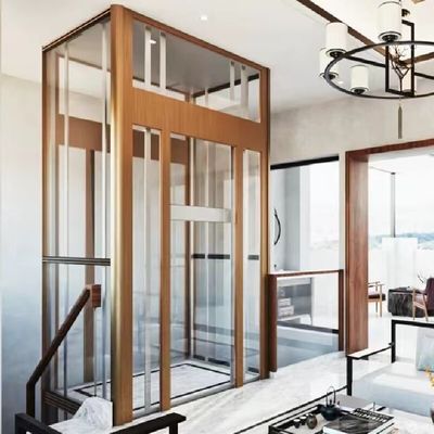 المصعد الهيدروليكي المنزلي ذو المرحلة الواحدة AC 14.5 م ، 5 محطات ، بدون حفرة