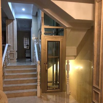 أسطوانات كبيرة ميكرو معالج التحكم السكني المصعد الهيدروليكي المنزل مشاهدة المعالم الكابينة الخاصة