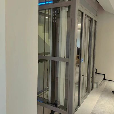 المصعد المنزلي الجاذب مع ارتفاع السفر 30M مدفوع بنظام الجر بدون معدات ISO9001 معتمد