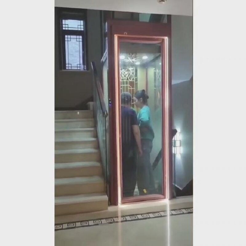 المصعد المنزلي كلايبانك 0.2-0.4 M/S مركز فتح الفولاذ المقاوم للصدأ / الإطار الألومنيوم